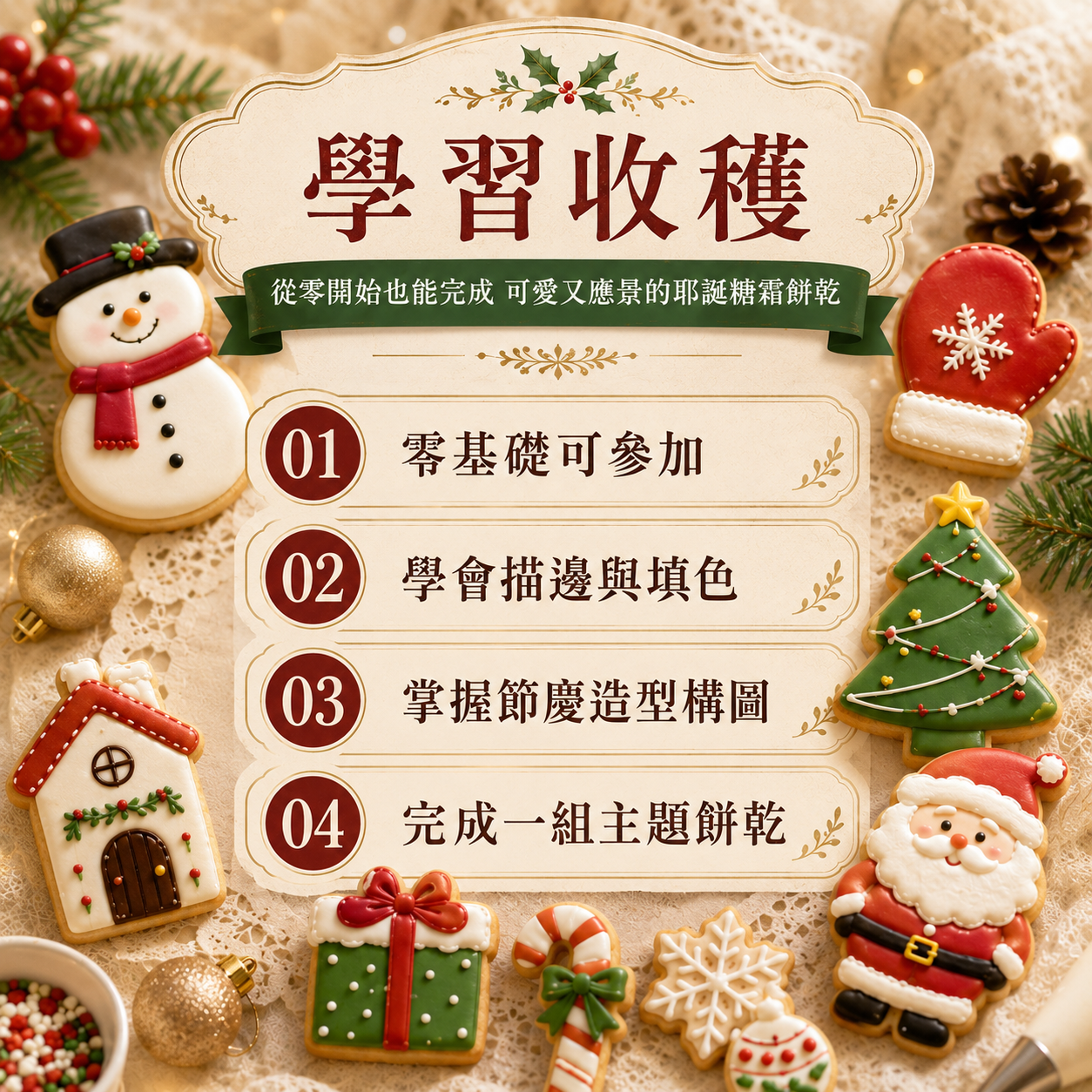 療癒耶誕糖霜餅乾｜零基礎節慶實作課