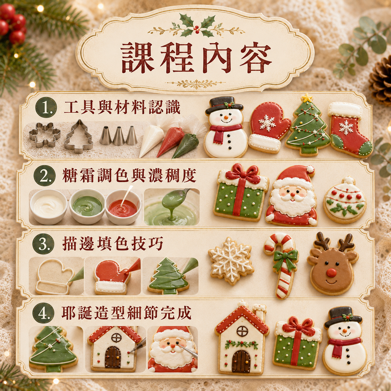 療癒耶誕糖霜餅乾｜零基礎節慶實作課