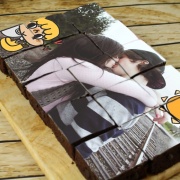 susan susan, for the lover's sincere gift - customized photo brownie gift box (9 in or 15 in),