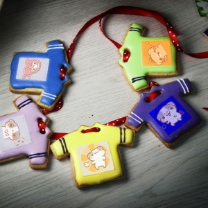 The cat is here, the cat is here, Tandora's biscuits for salivation (with gift box) (receiving salivation to protect children's food and clothing) (12 pieces in a box, with red thread & piercing) [designed by is the cat is coming],
