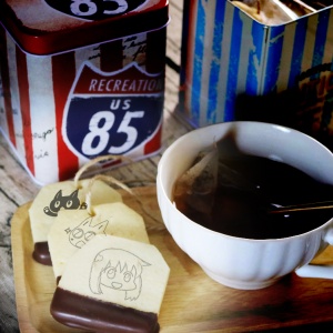 honey520, tea bag chocolate biscuits (similar to the little bear biscuits in childhood) (with a gift box, suitable for sharing with colleagues, friends and family) [designed by Hello!哈妮],