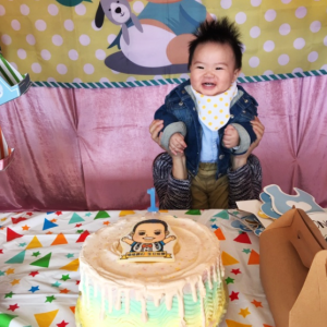 Disdain cats, disdain cats, disdain cats __Photo photo transfer Ｑversion hand-painted_Rainbow fruit cake Cheap fresh cream),