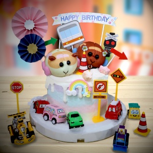 Susan Susan, Free Ice Cream Upgrade | Available Nationwide | Limited Quantity, Reservation Required | Delivery Within 24 Hours, Please Call 0227945616 __Guinea Pig Car (Includes guinea pig car, traffic signal flags, construction signs, Japanese-style decorations, rainbow, and various car designs available, subject to change. Enjoy decorating with your child or birthday person for a celebratory time.) by SUSAN, a conversationalist of handmade desserts - Specializing in birthday cakes, ice cream cakes, customized cakes, French tarts, and other handmade desserts | #*。.) ##... ....####,
