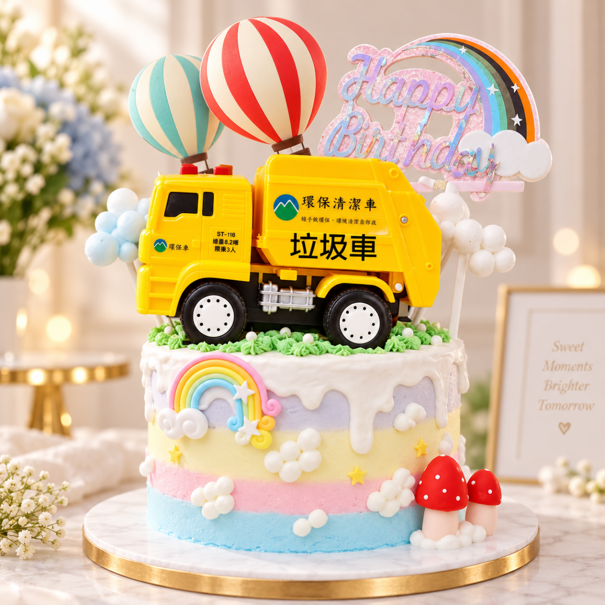垃圾車 , Susan's Kitchen, 與手工甜點對話的SUSAN, dessert365, 這不是翻糖因翻糖不好吃, 幼稚園慶生, 冰淇淋蛋糕, 法式甜點, 卡通蛋糕, 彩虹蛋糕, 寶寶蛋糕, 公主蛋糕, 生日蛋糕, 手工甜點, 宅配蛋糕, 週歲蛋糕, 母親節蛋糕, 父親節蛋糕, susan冰淇淋蛋糕評價, 彌月蛋糕, 慕斯蛋糕