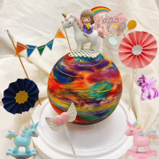 Susan Susan, My Little Pony | Knock Cake, Planet Cake | Free Ice Cream Upgrade | Available Nationwide | Limited Quantities, Reservations Required | Delivery Within 24 Hours, Please Call 0227945616^^ (You can put decorations inside the cake by knocking it open!! Includes My Little Pony, rainbow flags, umbrella flags, party banners, balloons, or cloud decorations. The designs are subject to change regularly. Enjoy decorating with your child or birthday person for a celebratory time!) by SUSAN, a conversationalist of handmade desserts - Specializing in birthday cakes, ice cream cakes, customized cakes, French tarts, and other handmade desserts | #*。.) ##... ....####,