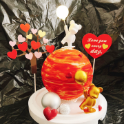 Susan Susan, Love Bear Cake | Knock-Knock Cake, Planet Cake | Free Ice Cream Upgrade | Available Nationwide | Limited Quantities, Reservations Required | Delivery Within 24 Hours, Please Call 0227945616^^ (You can put decorations inside the cake by knocking it open!! Includes teddy bears, love trees, and other designs, which are changed periodically. Enjoy decorating with your children or birthday celebratory friends!) by SUSAN, who converses with handmade desserts - Specializing in birthday cakes, ice cream cakes, customized cakes, French tarts, and other handmade desserts | #*。.) ##... ....####,
