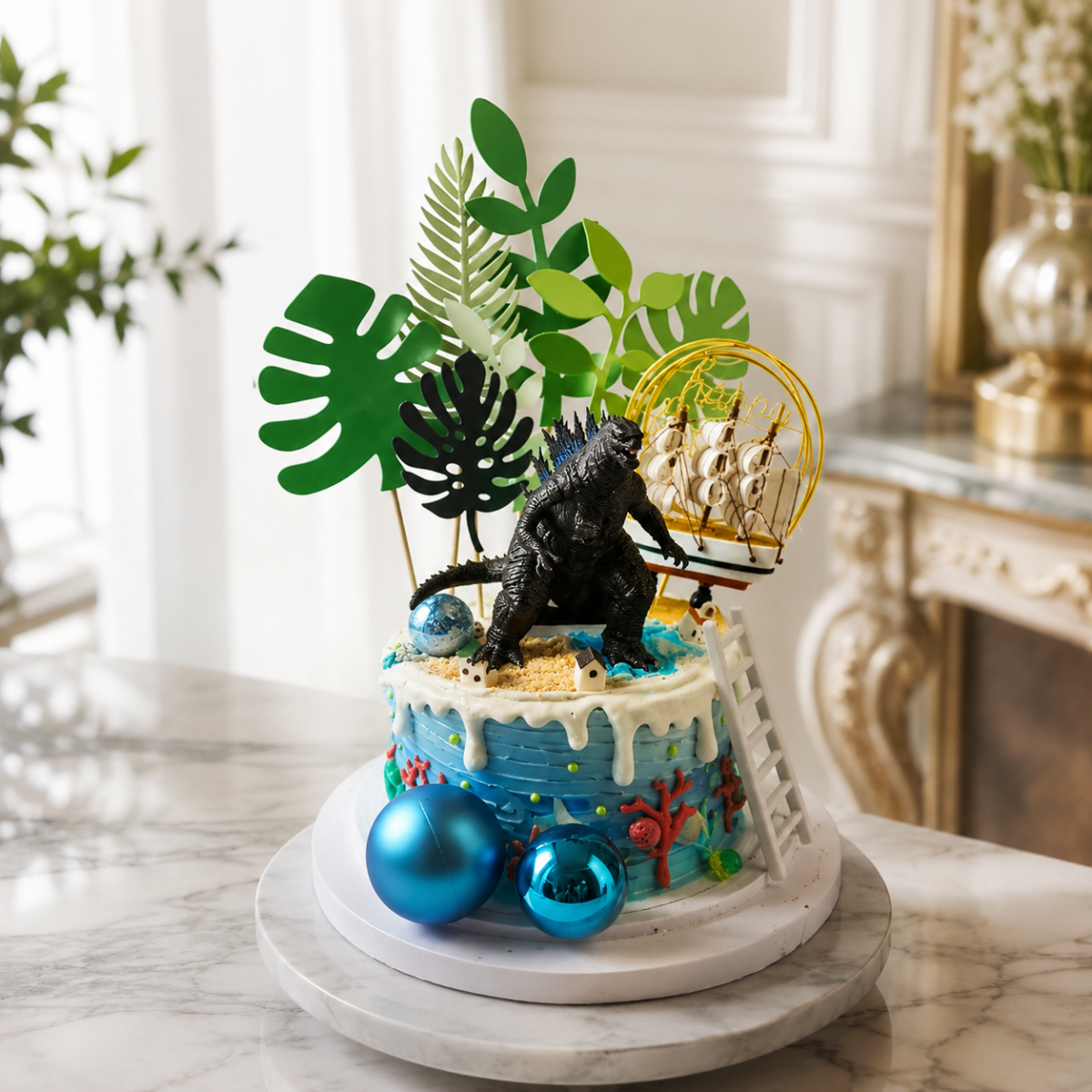 哥吉拉動蛋糕, Susan's Kitchen, 與手工甜點對話的SUSAN, dessert365, 這不是翻糖因翻糖不好吃, 幼稚園慶生, 冰淇淋蛋糕, 法式甜點, 卡通蛋糕, 彩虹蛋糕, 寶寶蛋糕, 公主蛋糕, 生日蛋糕, 手工甜點, 宅配蛋糕, 週歲蛋糕, 母親節蛋糕, 父親節蛋糕, susan冰淇淋蛋糕評價, 彌月蛋糕, 慕斯蛋糕
