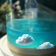 Susan Susan, Sky-Transparent Jelly Cake (Jelly is vegan) (The transparency and color are handmade and may vary from cake to cake. Please agree before ordering!) | Jelly s,