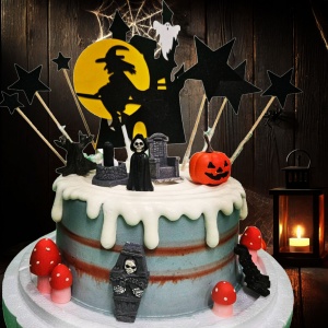 Susan Susan, Free Ice Cream Upgrade | Available Nationwide | Limited Quantities, Reservations Required | Delivery Within 24 Hours, Please Call 0227945616 __A Nighttime Talk with Death and Sadako (Includes Halloween horror party scene decorations, subject to change from time to time, perfect for decorating with kids or birthday celebratory moments by SUSAN, who talks to handmade desserts - Specializing in handmade desserts such as birthday cakes, ice cream cakes, customized cakes, and French tarts | #*。.) ##... ....####,