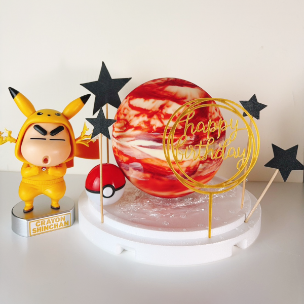 Susan Susan, Pikachu New | Knock-Knock Cake, Planet Cake | Free Ice Cream Upgrade | Available Nationwide | Limited Quantity, Reservations Required | Delivery Within 24 Hours, Please Call 0227945616^^ (You can put decorations inside the cake by knocking it open!! Includes decorations of Crayon Shin-chan dressed as Pikachu, Pokémon scenes, etc., which will be changed from time to time. Enjoy decorating with your child or birthday person for a celebratory time. by SUSAN, who talks to handmade desserts - Specializing in birthday cakes, ice cream cakes, customized cakes, French tarts, and other handmade desserts | #*。.) ##... ....####,