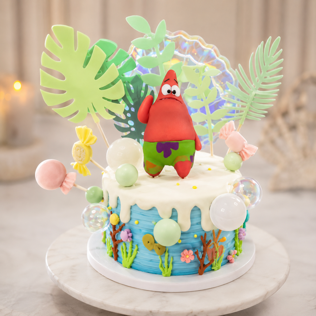 派大星海綿寶寶, Susan's Kitchen, 與手工甜點對話的SUSAN, dessert365, 這不是翻糖因翻糖不好吃, 幼稚園慶生, 冰淇淋蛋糕, 法式甜點, 卡通蛋糕, 彩虹蛋糕, 寶寶蛋糕, 公主蛋糕, 生日蛋糕, 手工甜點, 宅配蛋糕, 週歲蛋糕, 母親節蛋糕, 父親節蛋糕, susan冰淇淋蛋糕評價, 彌月蛋糕, 慕斯蛋糕