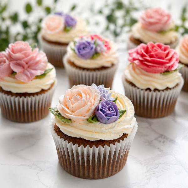 芊花六入杯子蛋糕, 裱花蛋糕, 芊花甜點工作室