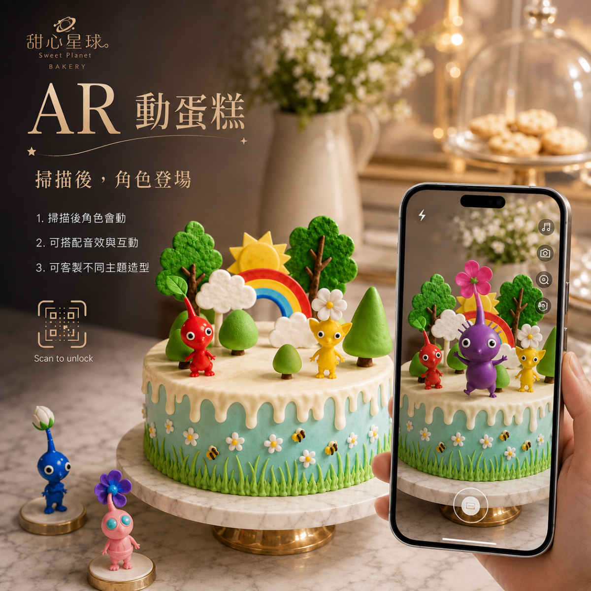 Pikmin紫色皮克敏動蛋糕, 與手工甜點對話的SUSAN, dessert365, 漫漫手工甜點市集, 幼稚園慶生, 冰淇淋蛋糕, 法式甜點, 卡通蛋糕, 彩虹蛋糕, 寶寶蛋糕, 公主蛋糕, 生日蛋糕, 手工甜點, 宅配蛋糕, 週歲蛋糕, 母親節蛋糕, 父親節蛋糕, susan冰淇淋蛋糕評價, 彌月蛋糕, 慕斯蛋糕