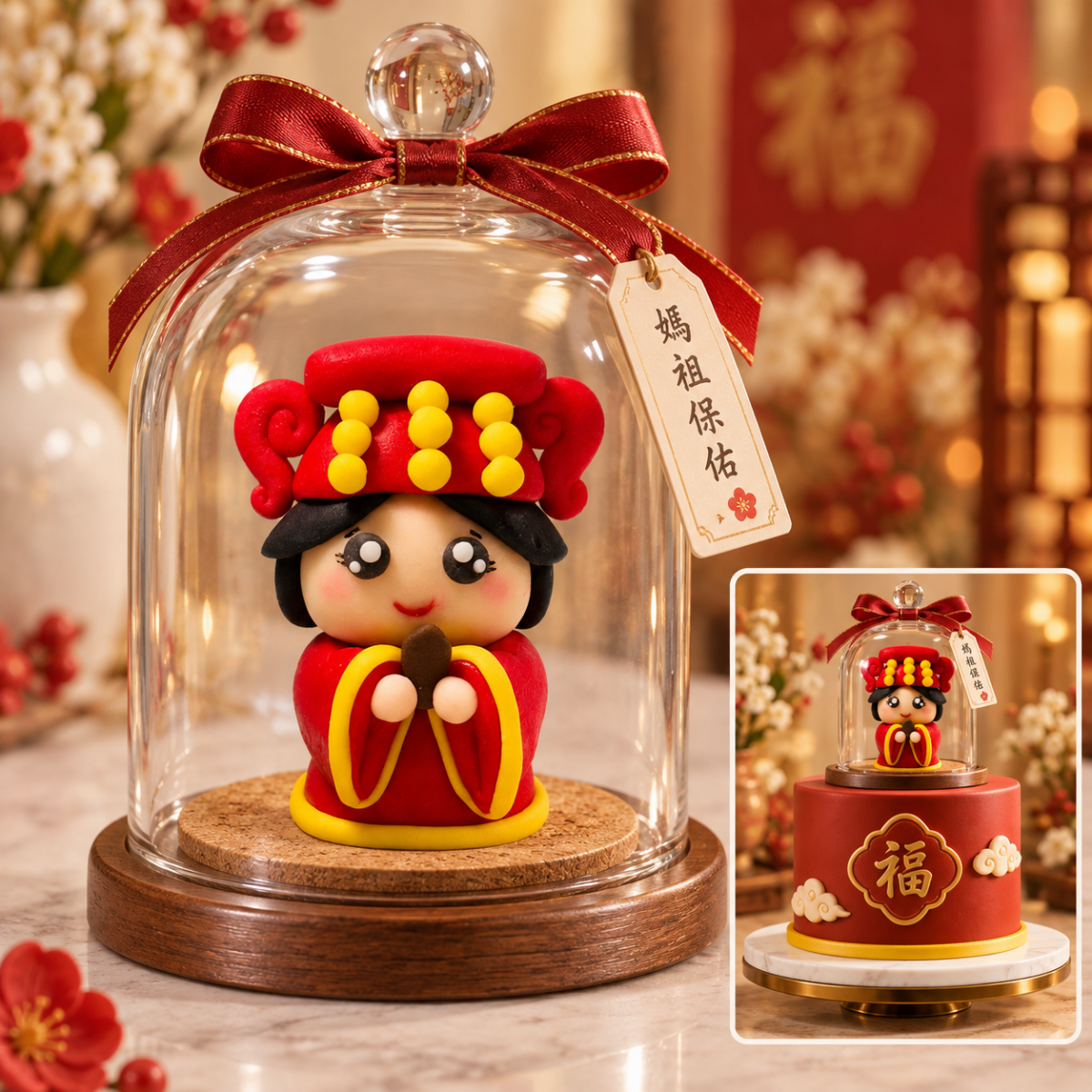媽祖 永生翻糖玻璃罩, 無聲糖語